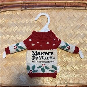 NWOT Maker’s Mark whiskey bottle sweater 
Excellent condition 
For BOTTLE